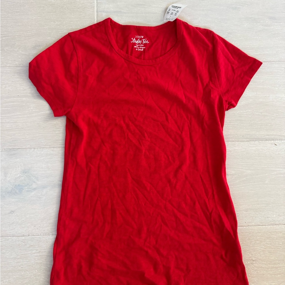 J. Crew BRAND NEW WITH TAGS- Women's Red Studio Tee- XS